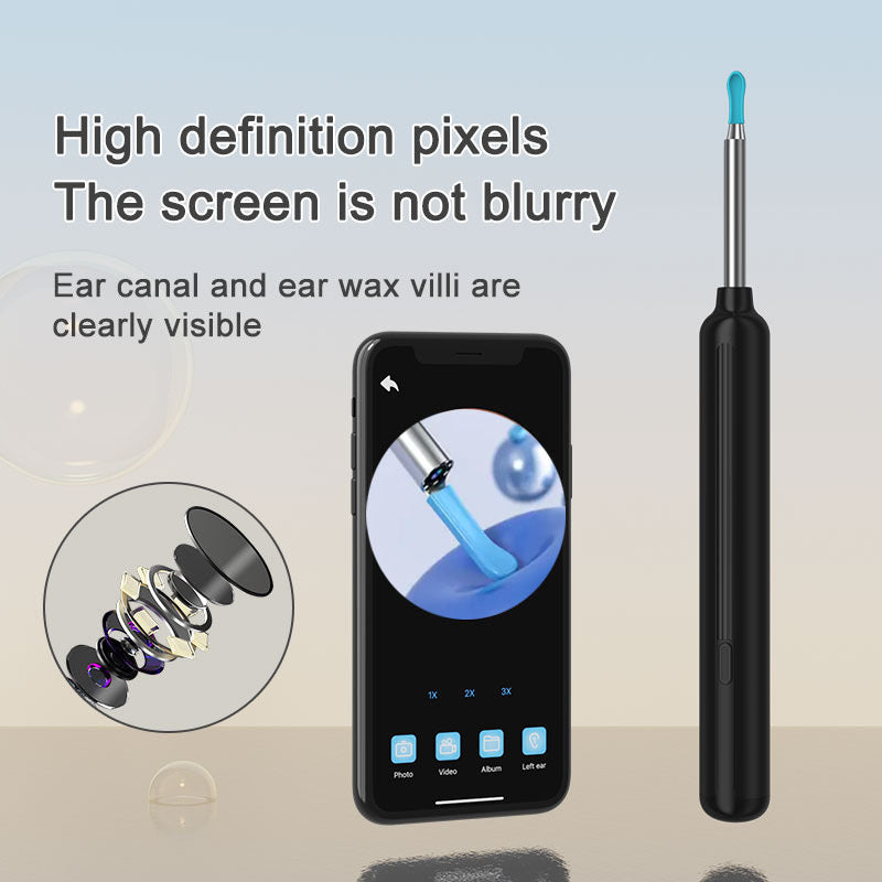 Ear Cleaner with HD Camera & 6 Soft Ear Scoops