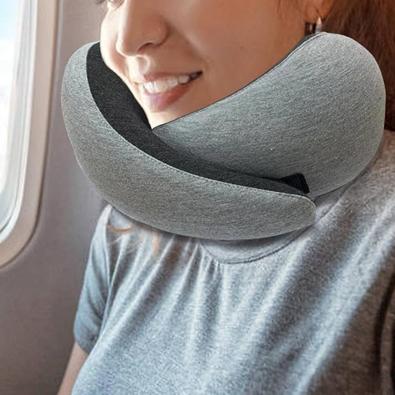 Travel Neck Pillow – Memory Foam U-Shaped Airplane Cushion