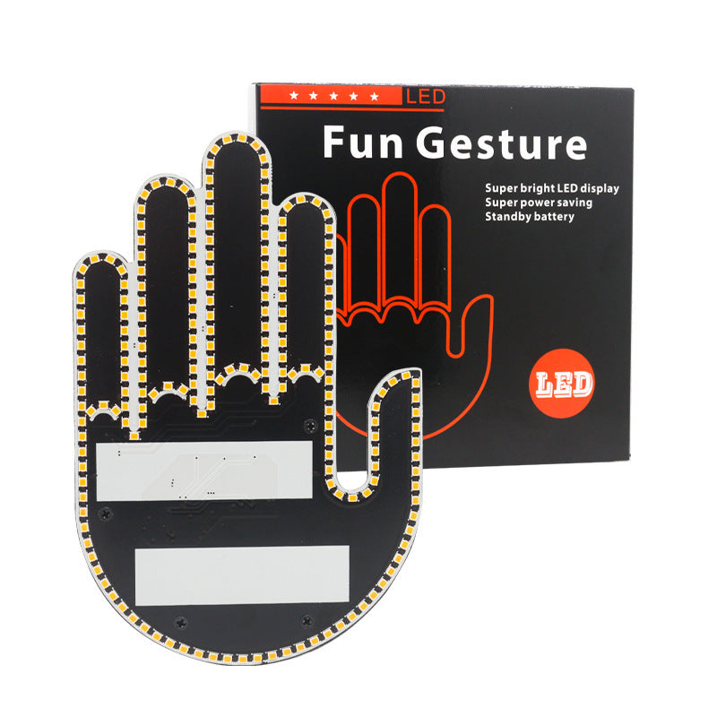 Car Finger Gesture Warning Lights