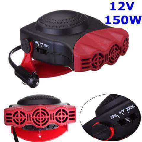 Red black Portable Windshield Defroster 12V car heater