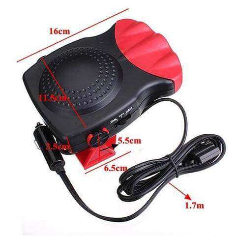 Portable Windshield Defroster clearing foggy windshield