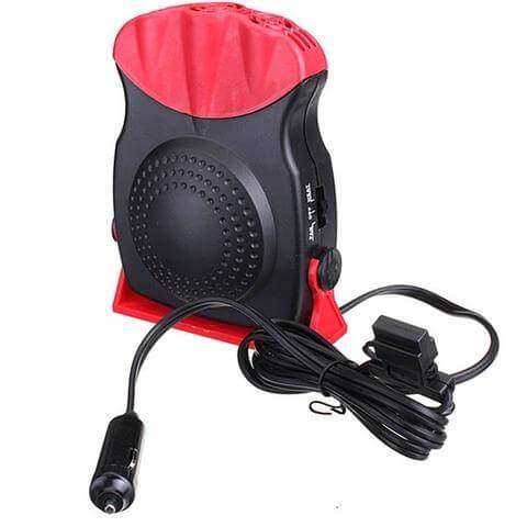 Portable Windshield Defroster clearing foggy windshield
