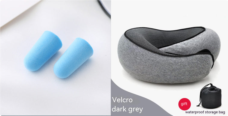 Travel Neck Pillow – Memory Foam U-Shaped Airplane Cushion