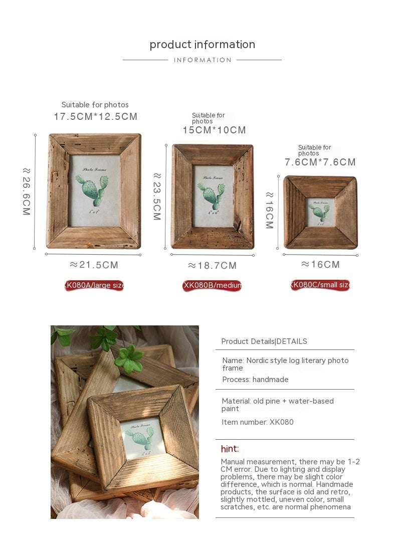 Solid Wood Tabletop Picture Frame