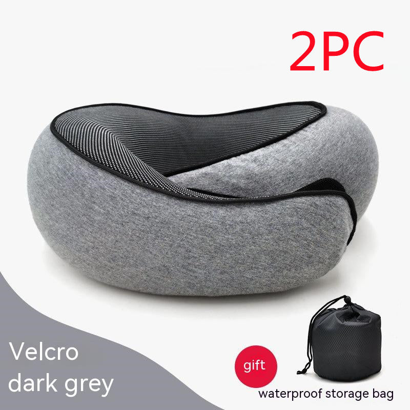 Travel Neck Pillow – Memory Foam U-Shaped Airplane Cushion