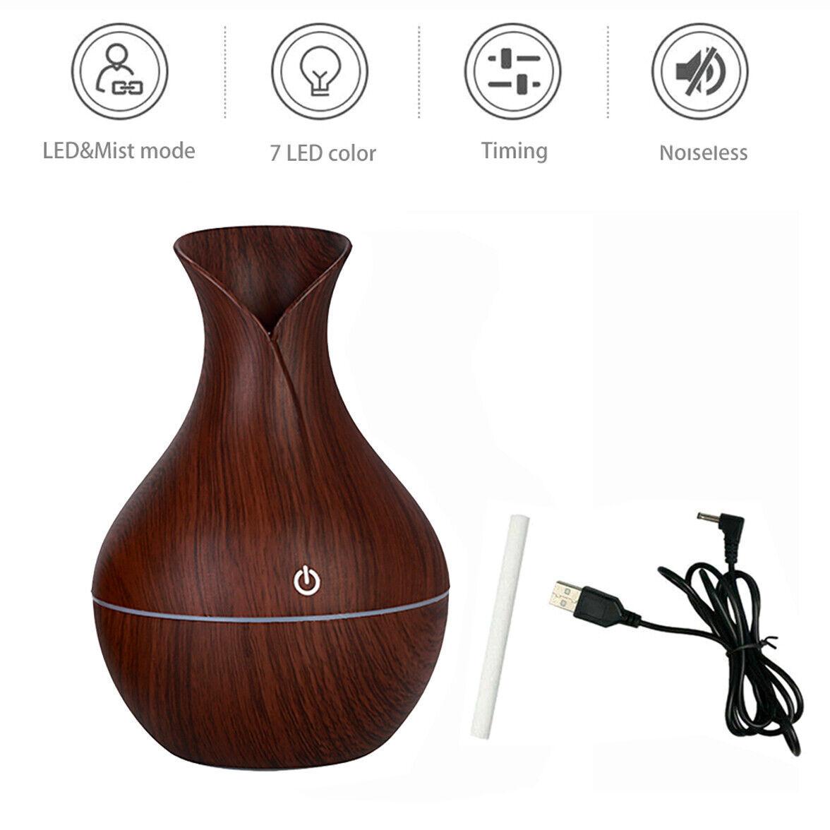 LED Ultrasonic Aroma Humidifier & Oil Diffuser