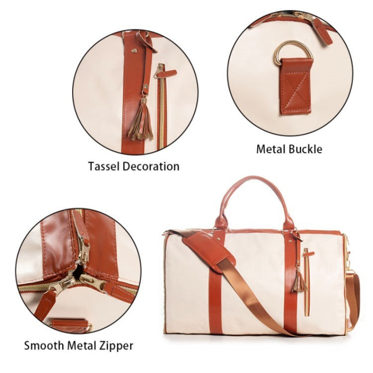 Foldable PU Leather Travel Duffel