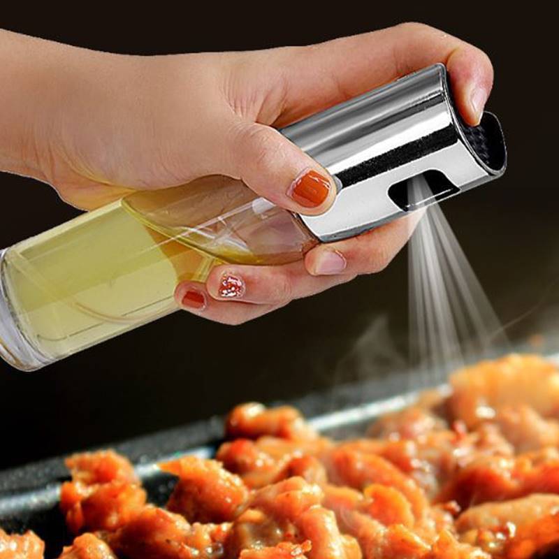 Push-Type Oil Spray Bottle Rose Gold Kitchen Tool