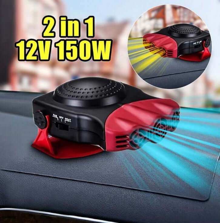 Portable windshield defroster heating and cooling 12V 150W compact car accessory
