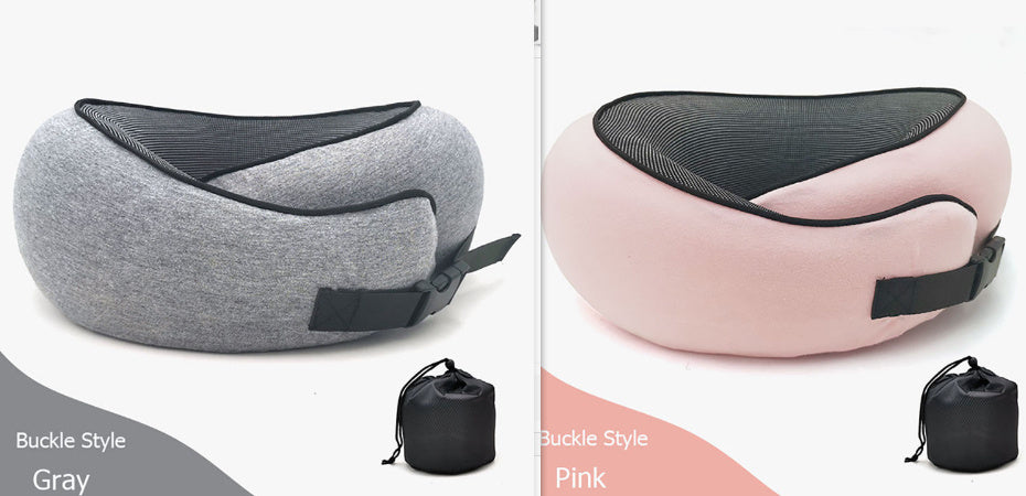 Travel Neck Pillow – Memory Foam U-Shaped Airplane Cushion