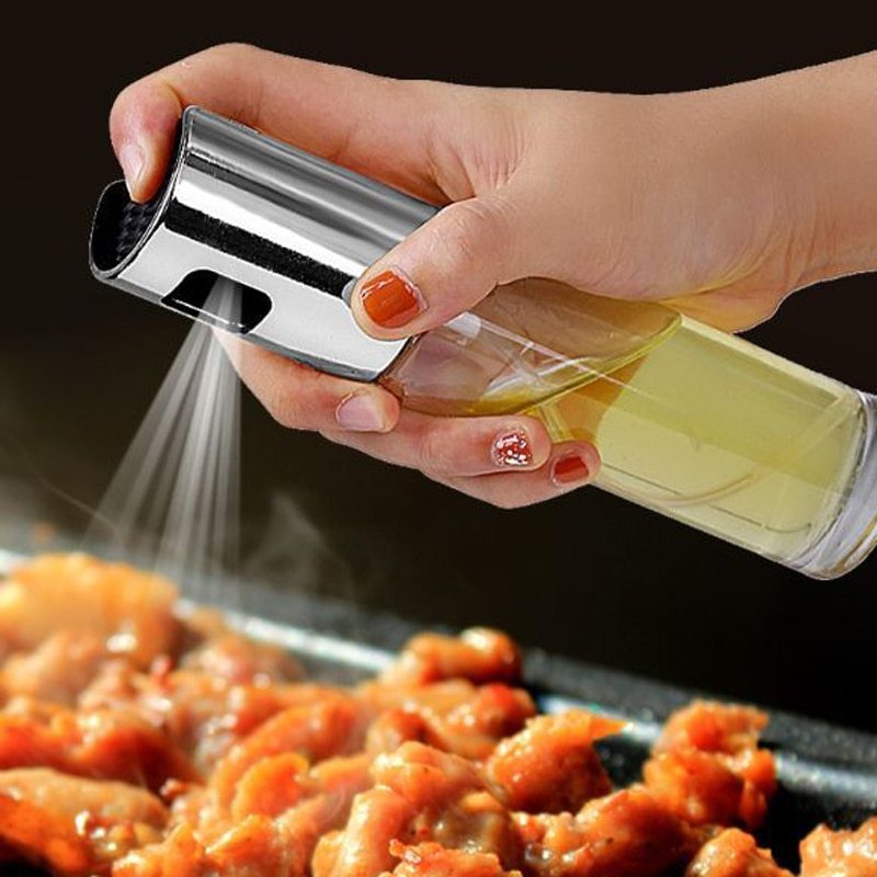 Push-Type Oil Spray Bottle for Kitchen Cooking