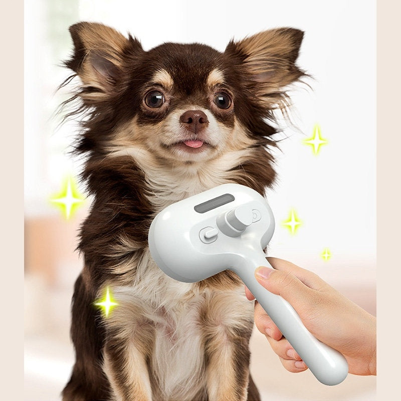 Self-Cleaning Pet Grooming Comb with Mist Humidifier