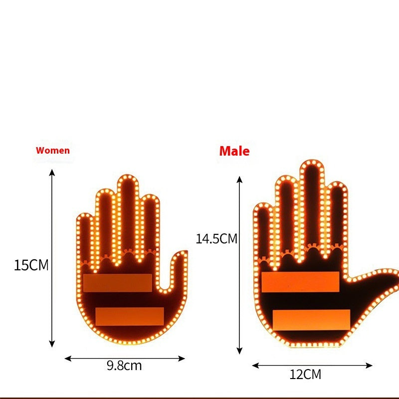 Car Finger Gesture Warning Lights