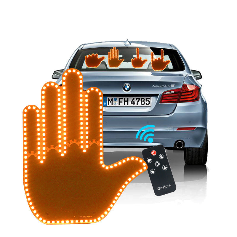 Car Finger Gesture Warning Lights