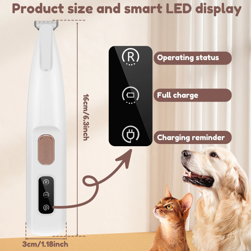 Pets Dog Paw Trimmer with LED Light