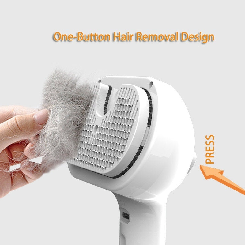 Self-Cleaning Pet Grooming Comb with Mist Humidifier
