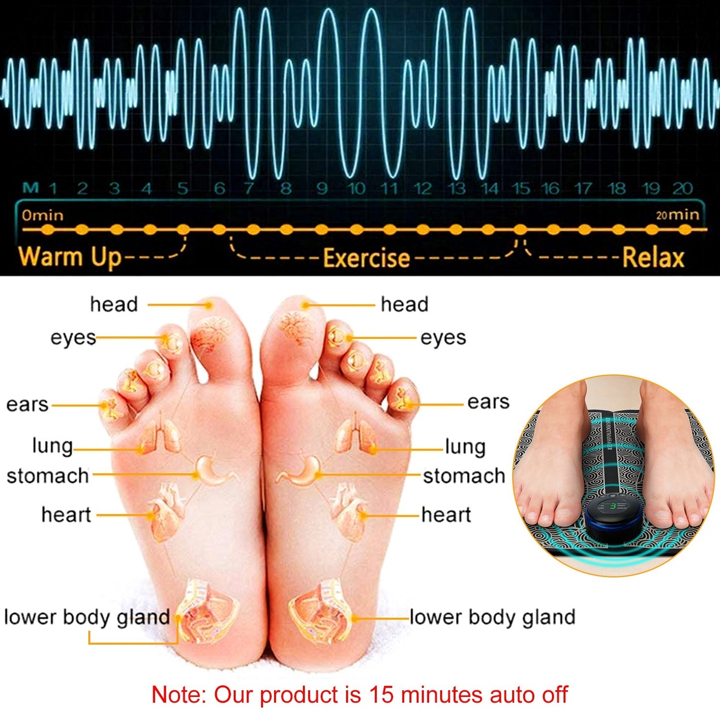 Electric Foot Stimulator Massage Pad