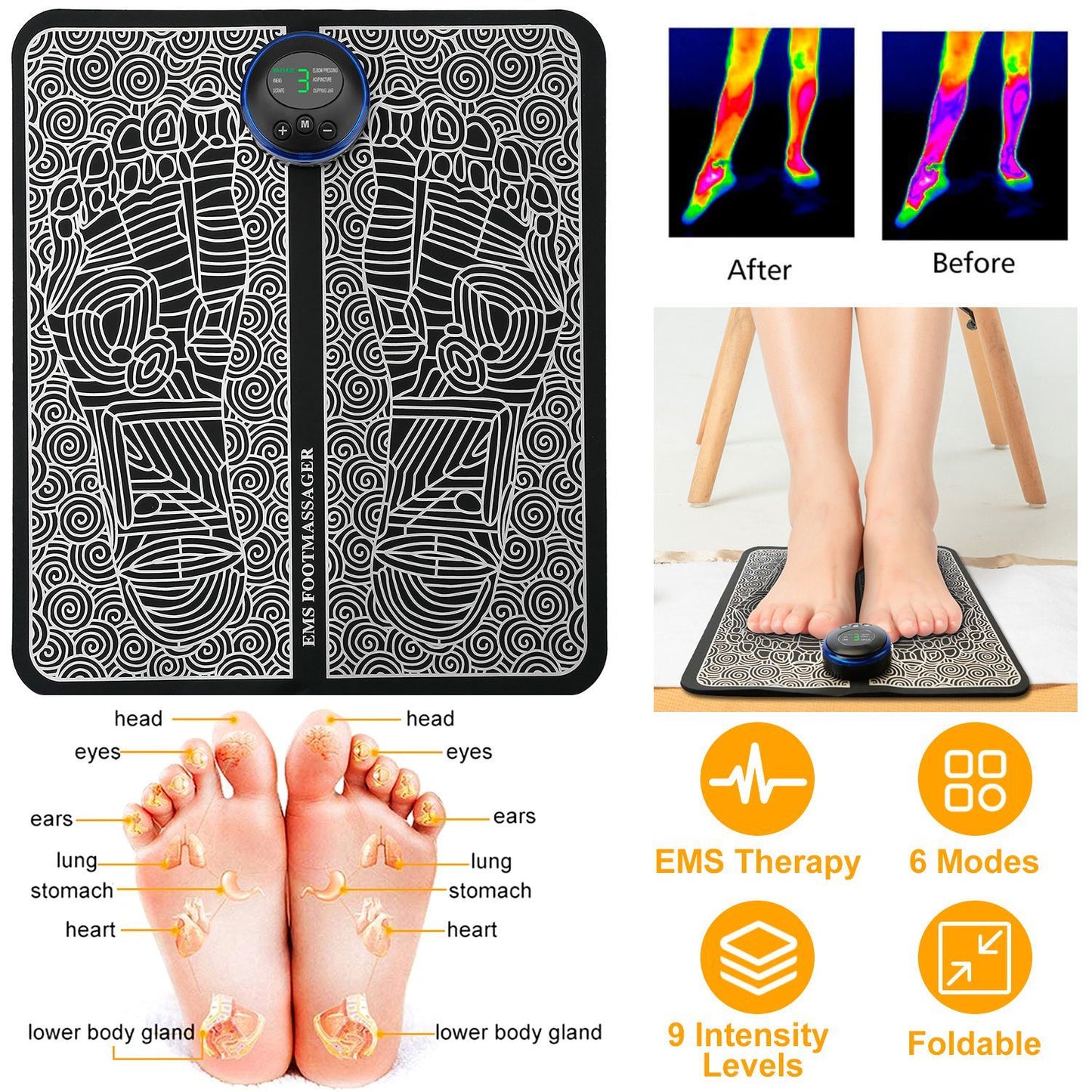 Electric Foot Stimulator Massage Pad