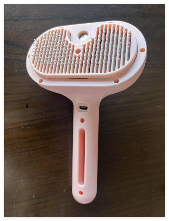 Self-Cleaning Pet Grooming Comb with Mist Humidifier