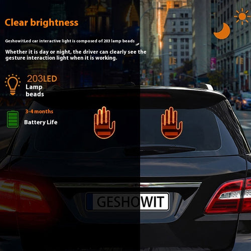 Car Finger Gesture Warning Lights