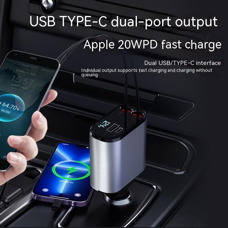 Super Fast USB & Type-C Adapter for Car Cigarette Lighter