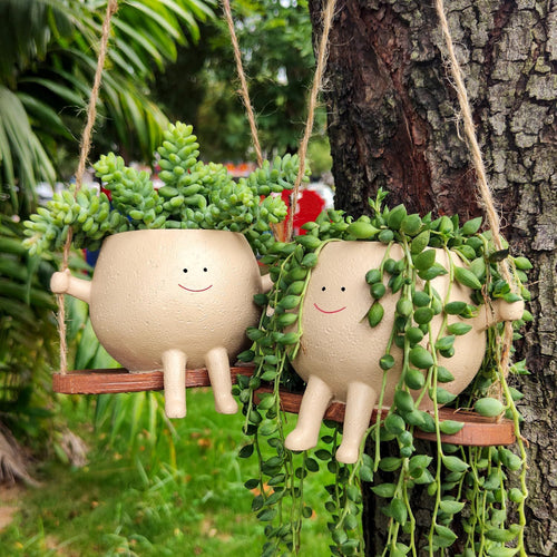 🌿 Swing Face Hanging Planter Pot