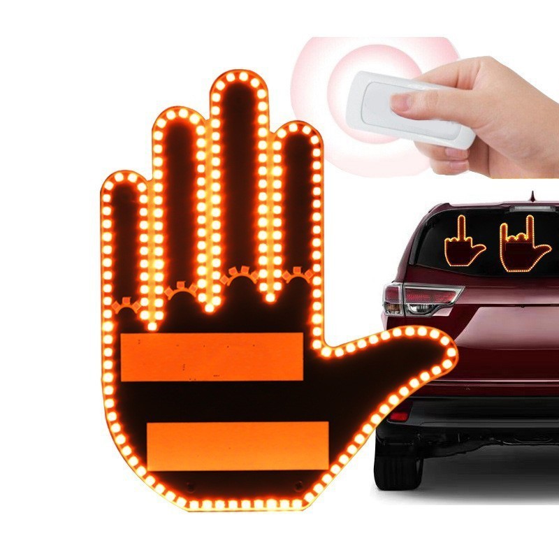 Car Finger Gesture Warning Lights