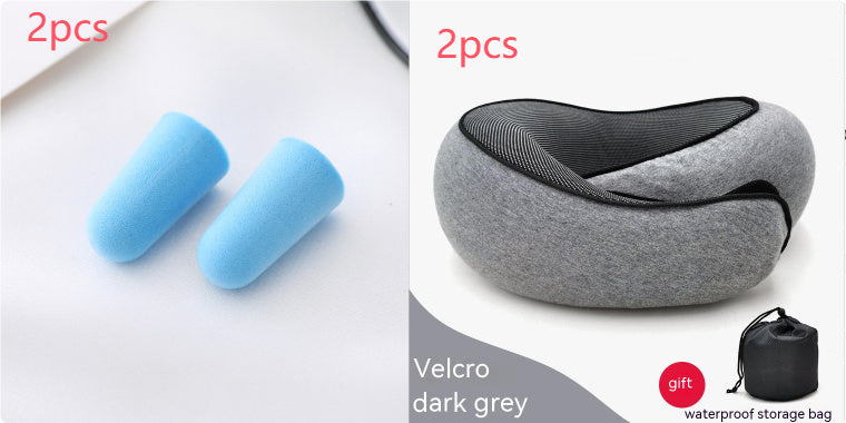 Travel Neck Pillow – Memory Foam U-Shaped Airplane Cushion