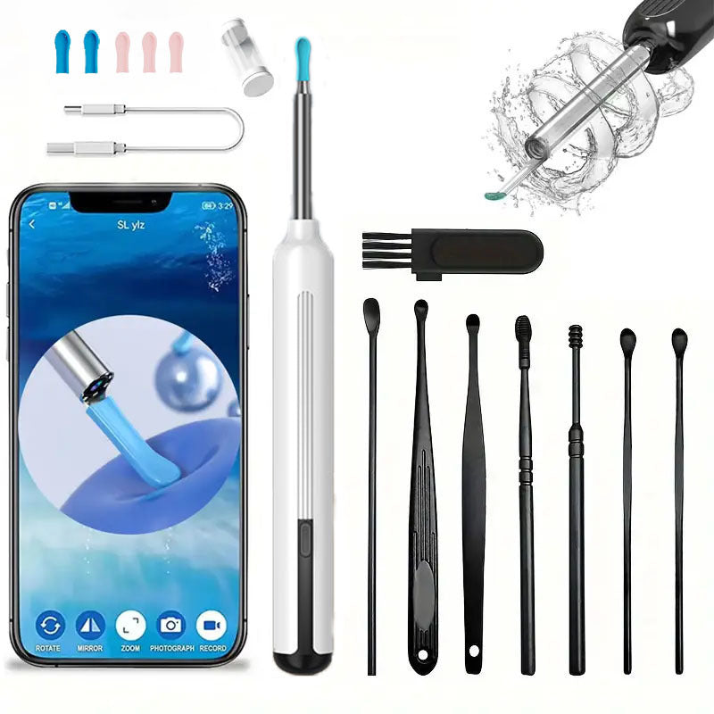 Ear Cleaner with HD Camera & 6 Soft Ear Scoops