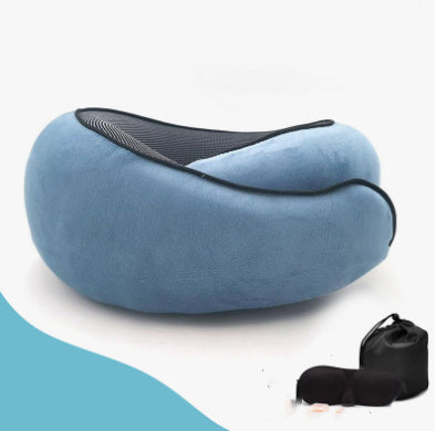 Travel Neck Pillow – Memory Foam U-Shaped Airplane Cushion