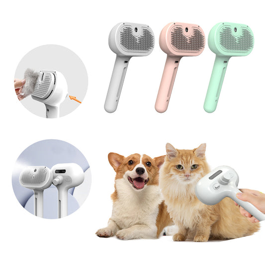Self-Cleaning Pet Grooming Comb with Mist Humidifier