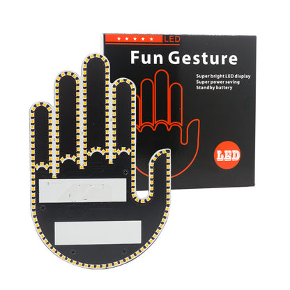 Car Finger Gesture Warning Lights