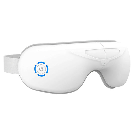 Wireless smart eye massager with heat, music, vibration, rechargeable and ergonomic design for eye strain relief and relaxation