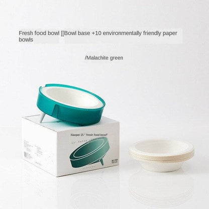 Eco-Friendly Cat & Dog Disposable Bowl Set with Holder
