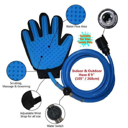 Handheld Pet Shower Sprayer & Bathing Glove