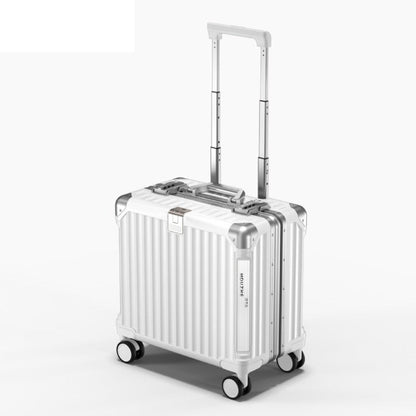 Lightweight hard-shell travel trolley bag with password lock and telescopic handle for secure carry-on use