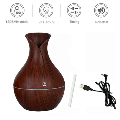LED Ultrasonic Aroma Humidifier & Oil Diffuser