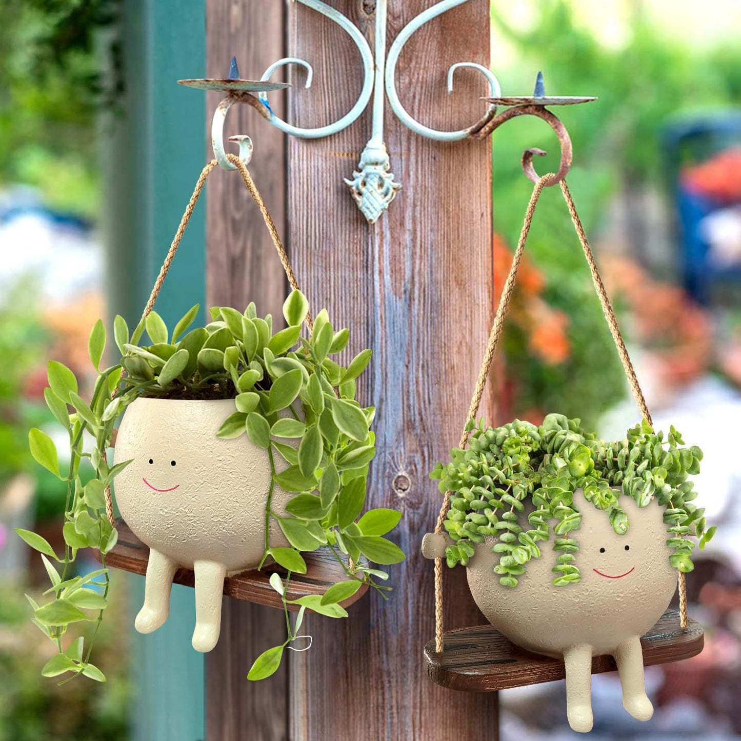 🌿 Swing Face Hanging Planter Pot
