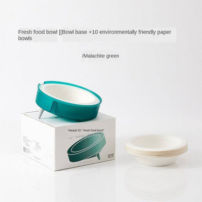 Eco-Friendly Cat & Dog Disposable Bowl Set with Holder