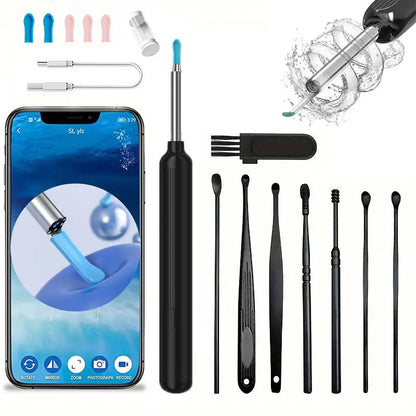 Ear Cleaner with HD Camera & 6 Soft Ear Scoops