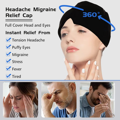 Ice Compress Headache Eye Mask Hat