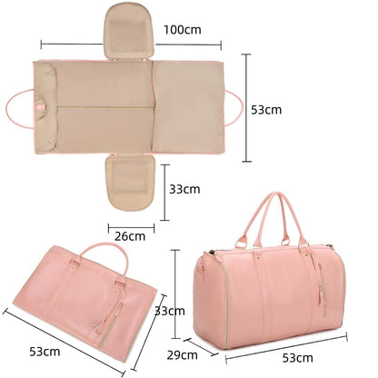 Foldable PU Leather Travel Duffel