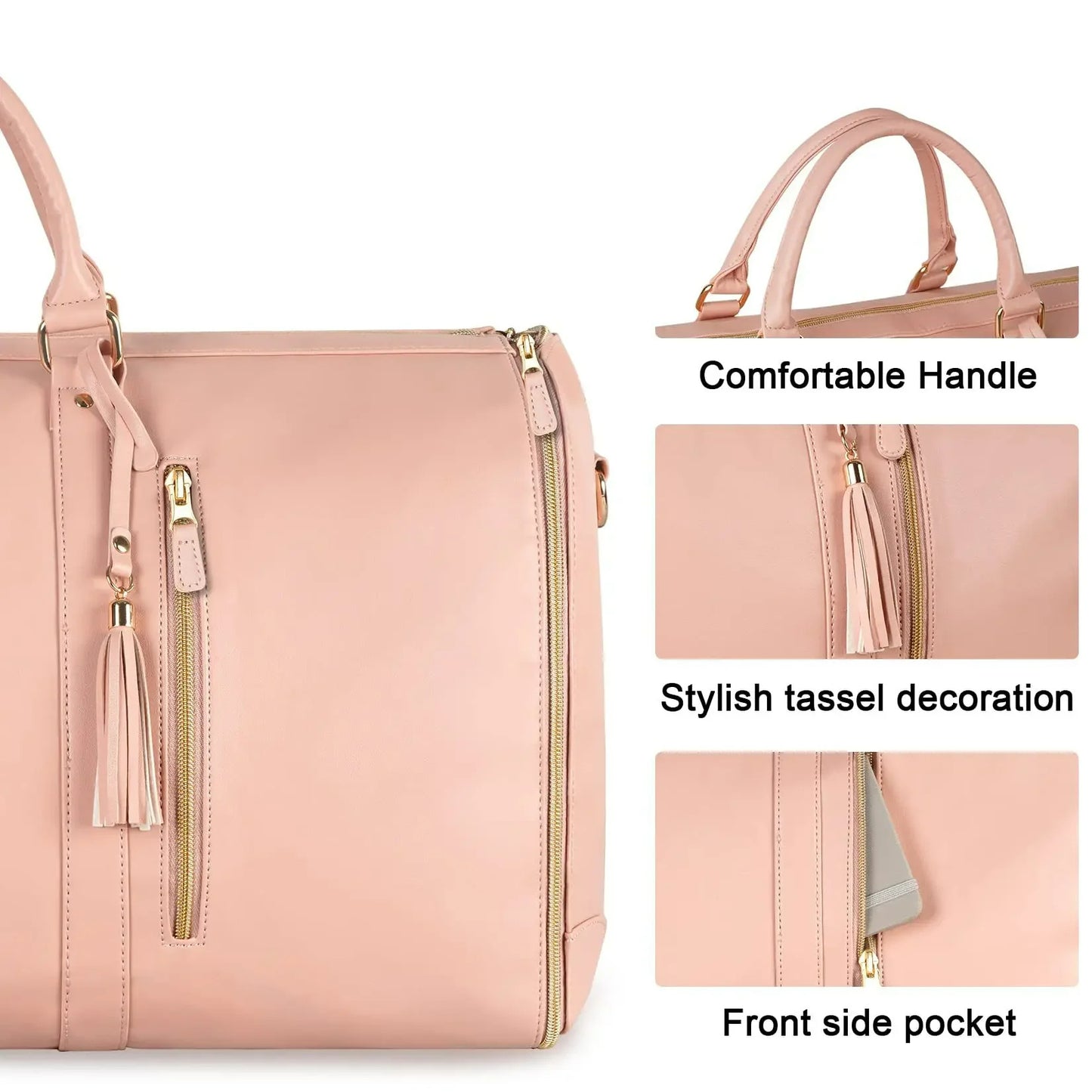 Foldable PU Leather Travel Duffel