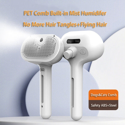 Self-Cleaning Pet Grooming Comb with Mist Humidifier