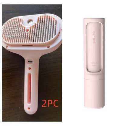 Self-Cleaning Pet Grooming Comb with Mist Humidifier