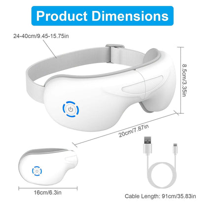 1Pc Eye Massager with Heat, Music & Vibration