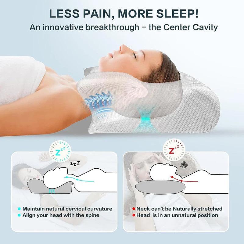 2-in-1 Ergonomic Contour Neck Support Pillow