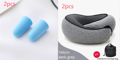 Travel Neck Pillow – Memory Foam U-Shaped Airplane Cushion