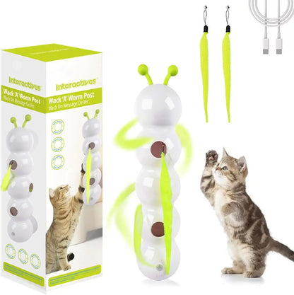Multi-cat household playing with interactive teaser toy